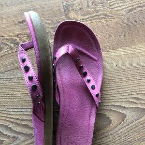 UGG suede flip flops